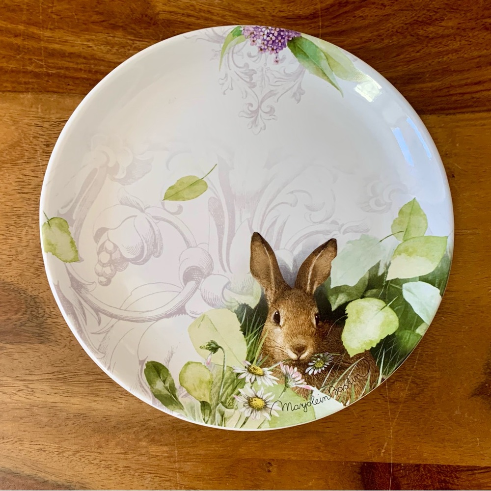 Marjolein Basten Demdaco Natures Journey Bunny Rabbit Plate
